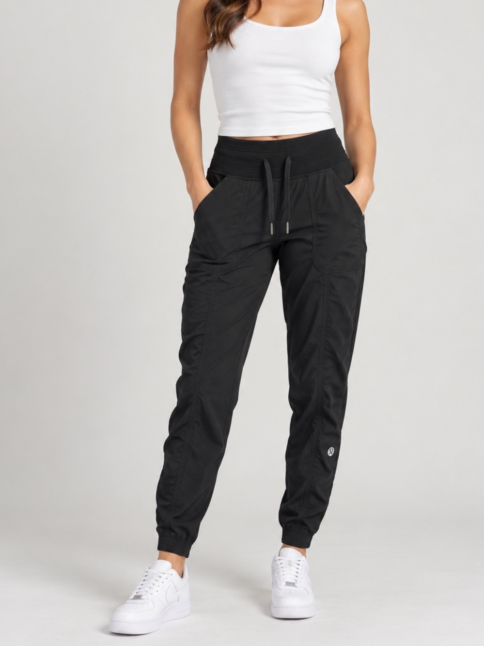 Lululemon Dance Studio Black Jogger Pants Size 2 Drawstring Pockets